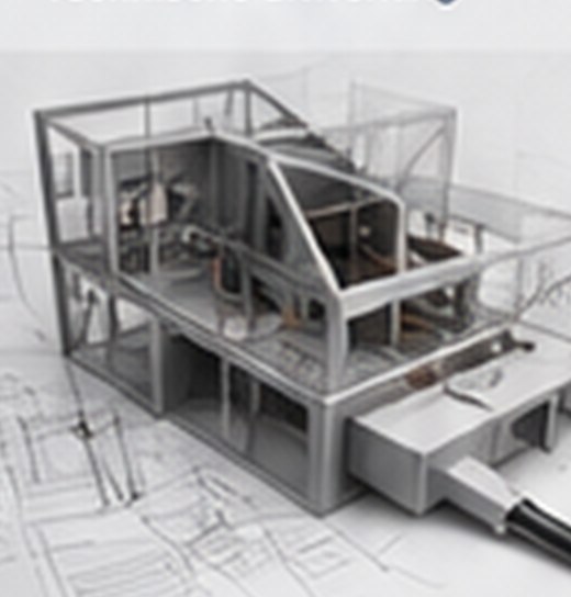 Technische 3D-uitwerking van de installaties in een woning