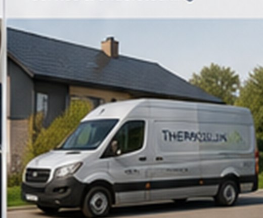 Servicebus van Thermolink voor de oprit van een woning